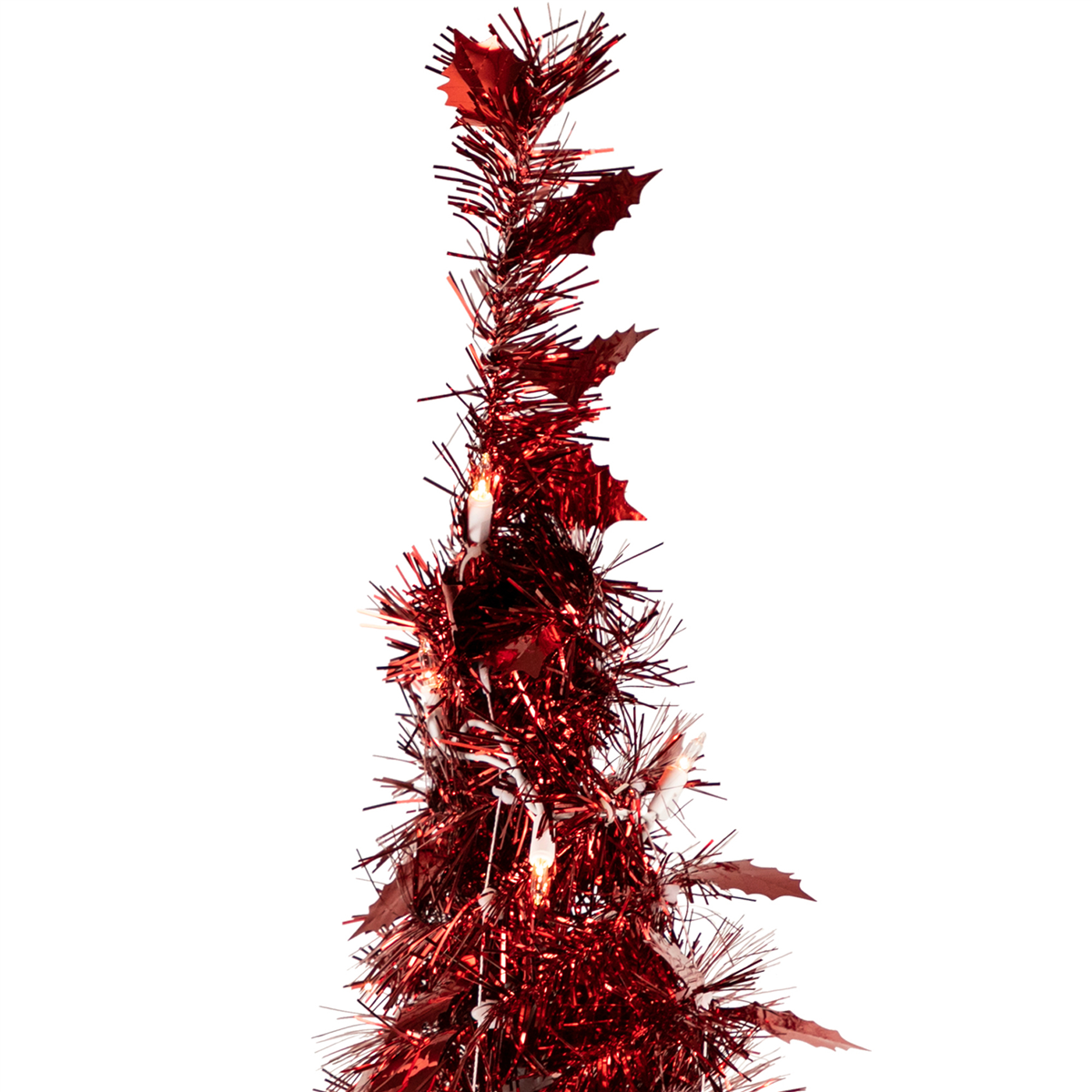 Northlight 4ft. Pre-Lit Red Pop-Up Tinsel Christmas Tree