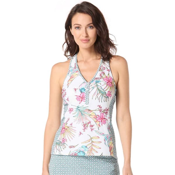 Womens Beach House Endless Summer V Neck Tankini Swim Top