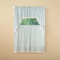 Maisie Woven Plaid Macrame Trim Kitchen Curtains - image 1
