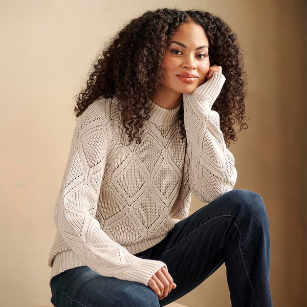 Womens Architect&#40;R&#41; Long Sleeve Shaker Diamond Stitch Sweater - image 