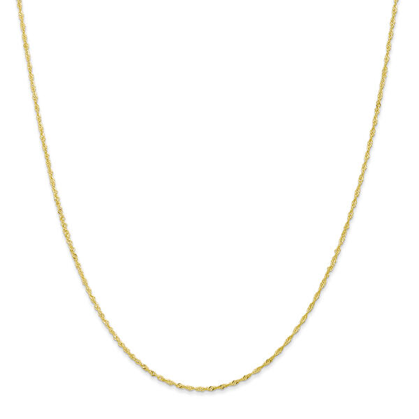 Adult Unisex Gold Classics&#40;tm&#41; 10kt. 1.10mm Singapore Chain Necklace - image 