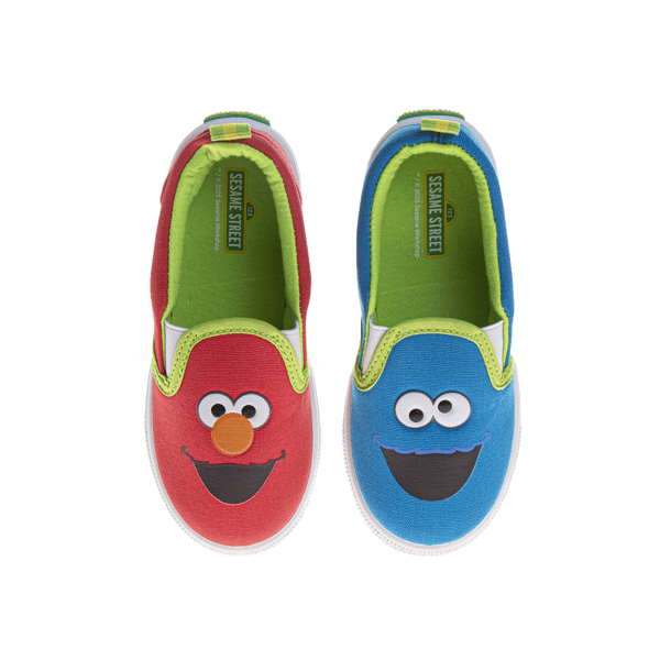 Toddler Unisex Sesame Street® Cookie & Elmo Slip On Sneakers