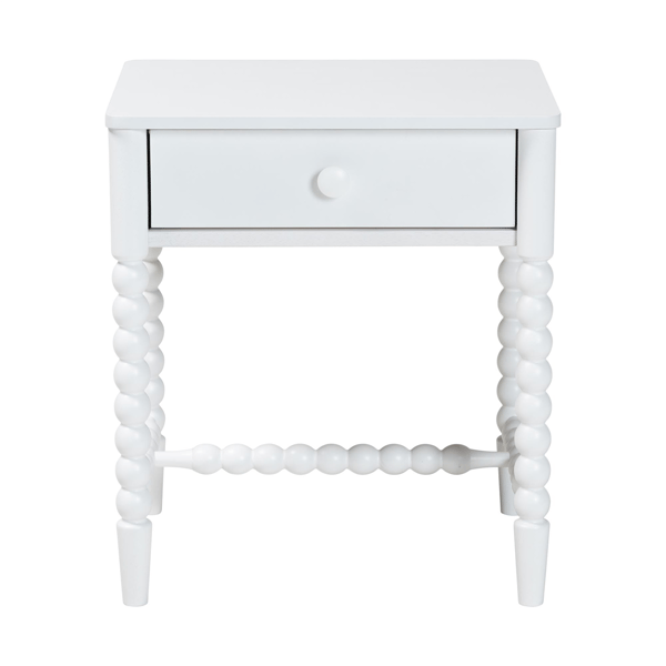 Baxton Studio Brantley Spindle 1-Drawer Nightstand