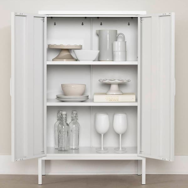 South Shore Eddison Pure White 2-Door Storage Cabinet