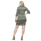 Womens 24/7 Comfort Apparel Green Geometric Collar Mini Dress - image 2