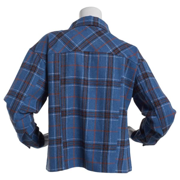 Plus Size Architect&#174; Long Sleeve Flannel Plaid Shacket