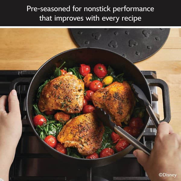 Farberware&#174; Disney Monochrome 3qt. Cast Iron Shallow Casserole