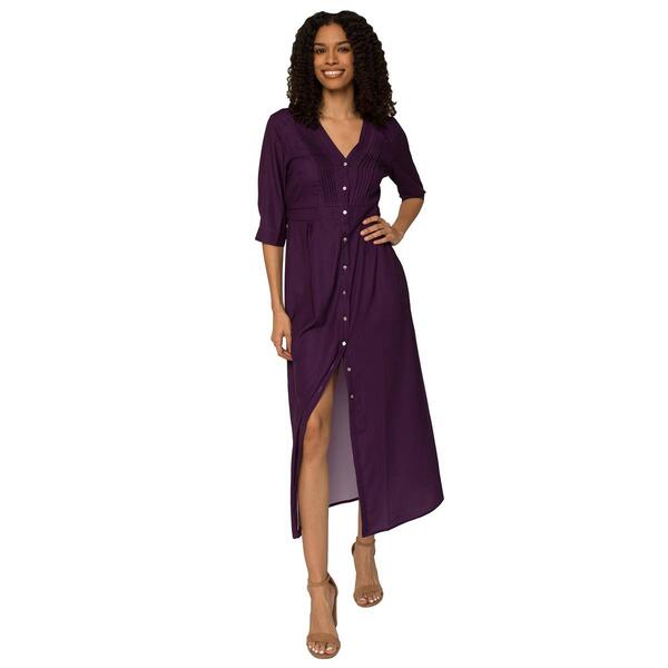 Womens Standards &amp; Practices Pintuck Cuffed Maxi Dress - image 