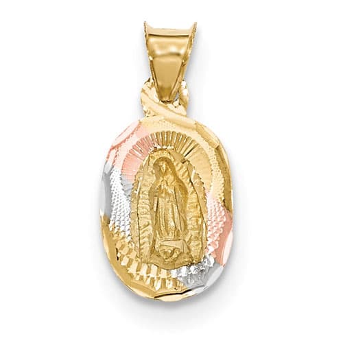 Unisex Gold Classics&#40;tm&#41; 14kt. Lady of Guadalupe Pendant - image 