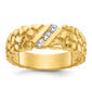 Mens Gentlemens Classics(tm) 14kt. Gold 1/4ct. Diamond Nugget Ring - image 1
