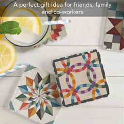 Thirstystone 4pk. Barn Quilt Sign Square Coaster Set