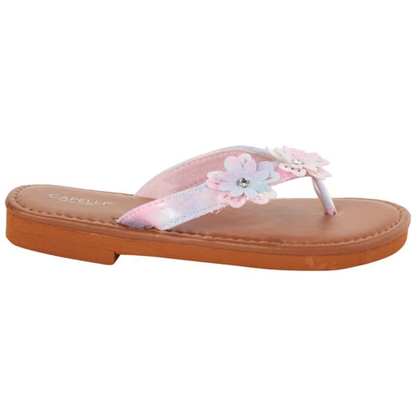 Big Girls Capelli&#174; New York Ombre 3D Flower Flip Flops