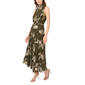 Womens MSK Sleeveless Mock Neck Foil Floral Tiered Maxi Dress - image 3