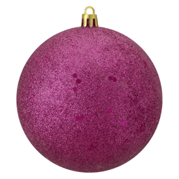 Northlight Magenta Glitter Shatterproof Christmas Ball Ornament