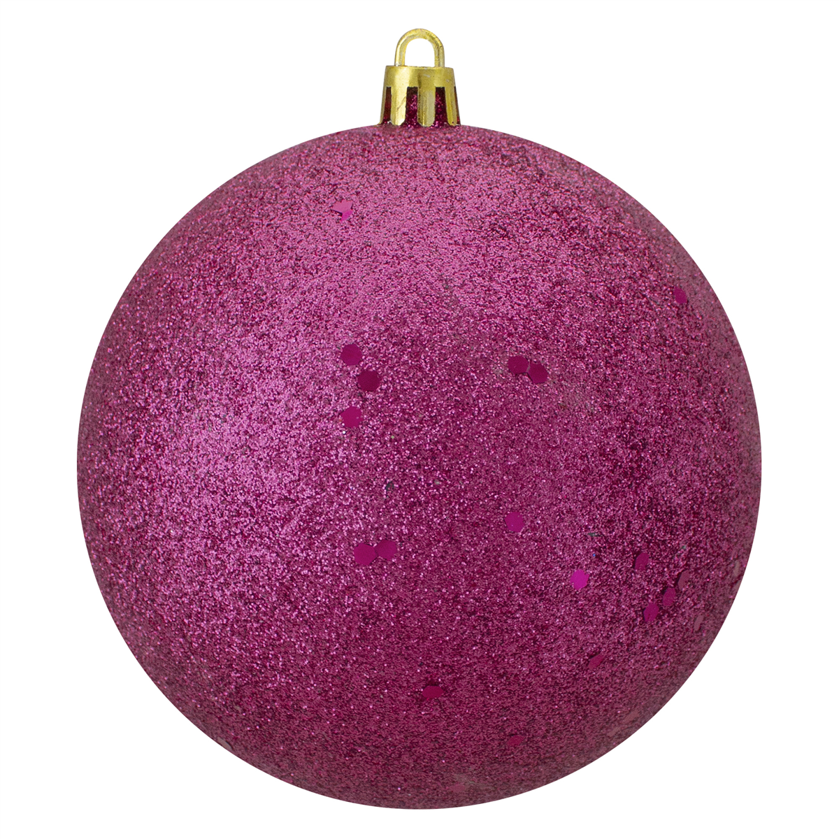 Northlight Magenta Glitter Shatterproof Christmas Ball Ornament