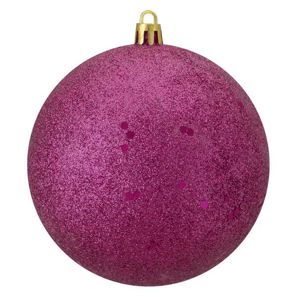 Northlight Magenta Glitter Shatterproof Christmas Ball Ornament