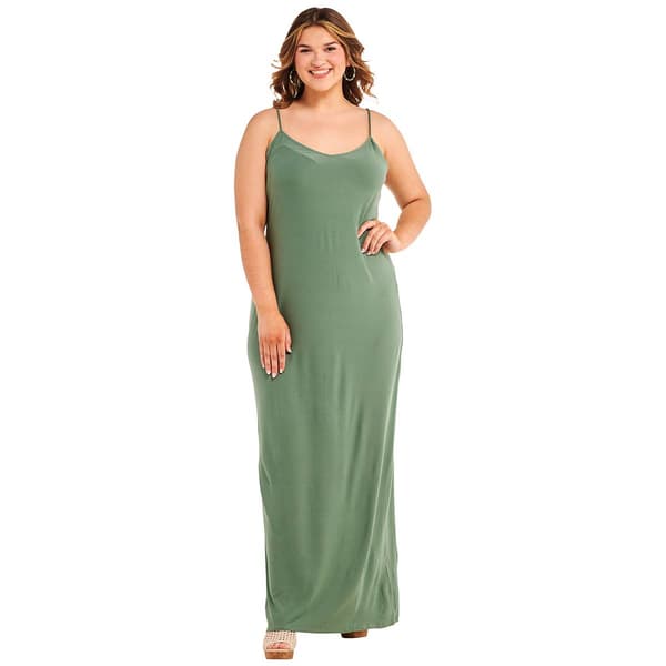 Juniors Plus Derek Heart Billowing Blossom Maxi Dress