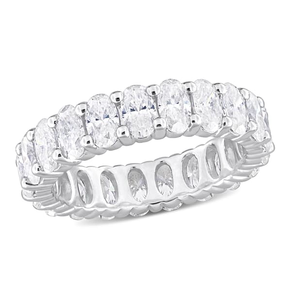 Sterling Silver 4 1/5ctw. White Moissanite Eternity Ring - image 