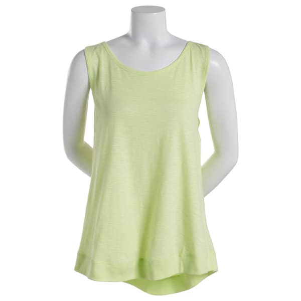 Womens The Sweatshirt Project Solid Swing Tank Top w/Back Cutout