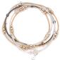 Nine West Tri-Tone 5 Row Stretch Bracelet - image 1
