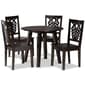 Baxton Studio Mina Dark Brown Finished Wood 5pc. Dining Set - image 1
