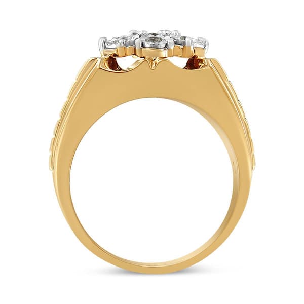 Haus of Brilliance 1/3ctw. Floral Diamond Cluster Statement Ring