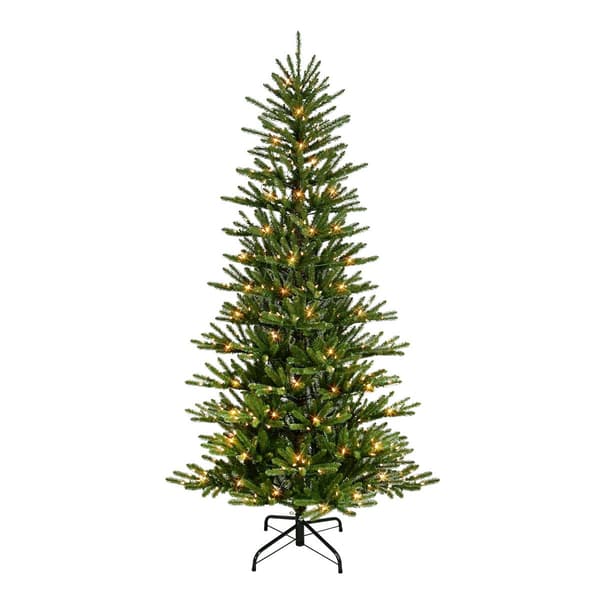Puleo International 6.5ft. Pre-Lit Mountain View Christmas Tree