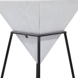 9th & Pike® White Metal and Wood Modern Accent Table