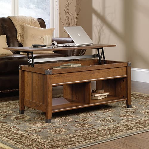 Sauder Carson Forge Lift Top Coffee Table - Cherry