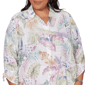 Plus Size Alfred Dunner Vintage Charm Tie Sleeve Tropical Blouse - image 5