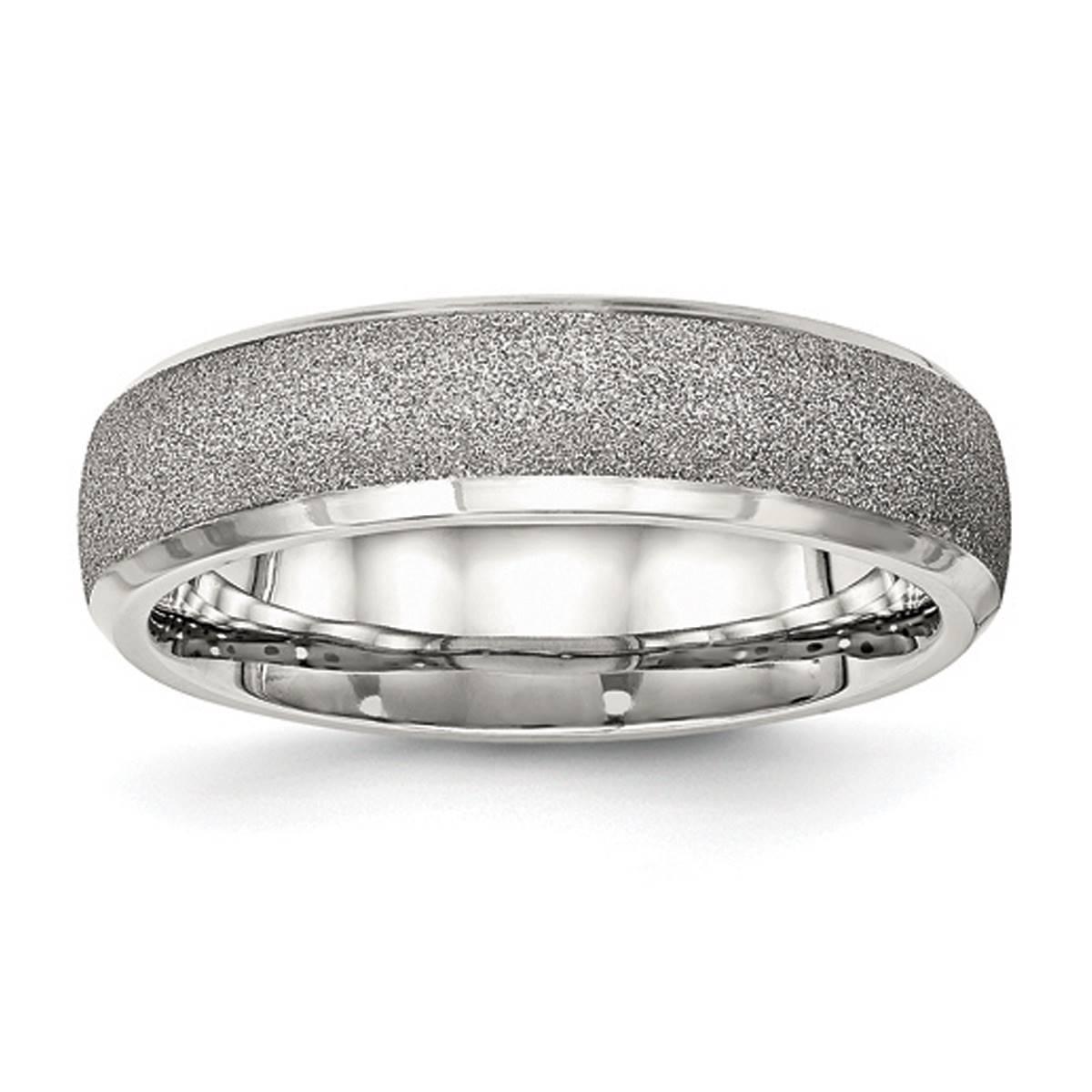 Mens Gentlemen’s Classics™ 6mm Silver Polished Laser...