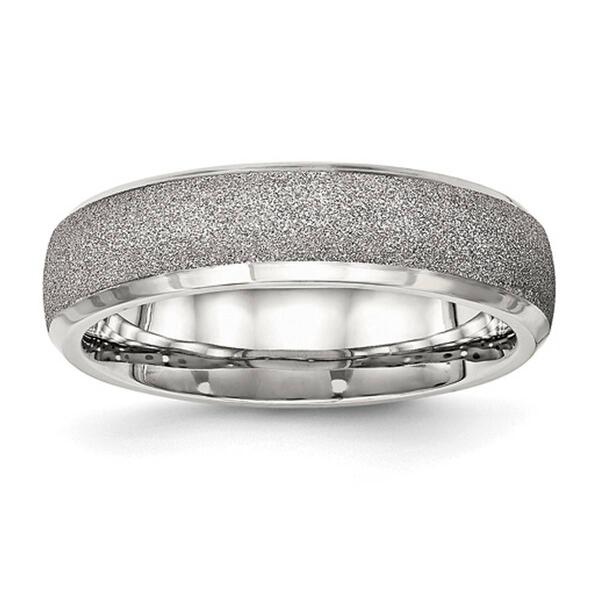 Mens Gentlemen's Classics&#40;tm&#41; 6mm Silver Polished Laser Cut Band - image 