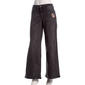 Juniors No Comment Mid Rise Wide Leg Floral Embroidered Jeans - image 2