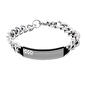 Mens 8.5in. Two-Tone American Flag ID Bracelet - image 1