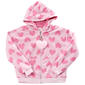 Girls (7-16) No Comment Sherpa Lined Heart Zip Up Hoodie/Keychain - image 2
