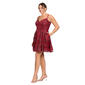 Juniors Plus Blondie Nites Glitter Corset V-Neck Party Dress - image 4