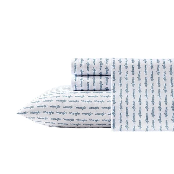 Wrangler Stamped Logo Microfiber Sheet Set