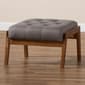 Baxton Studio Naeva Mid-Century Wood Footstool - image 8