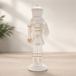 Melrose 14.5in. Modern Nutcracker Figurine with Gold Accents