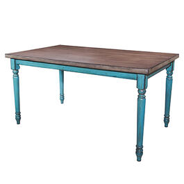 Linon Home Decor Willow Dining Table - Teal Blue