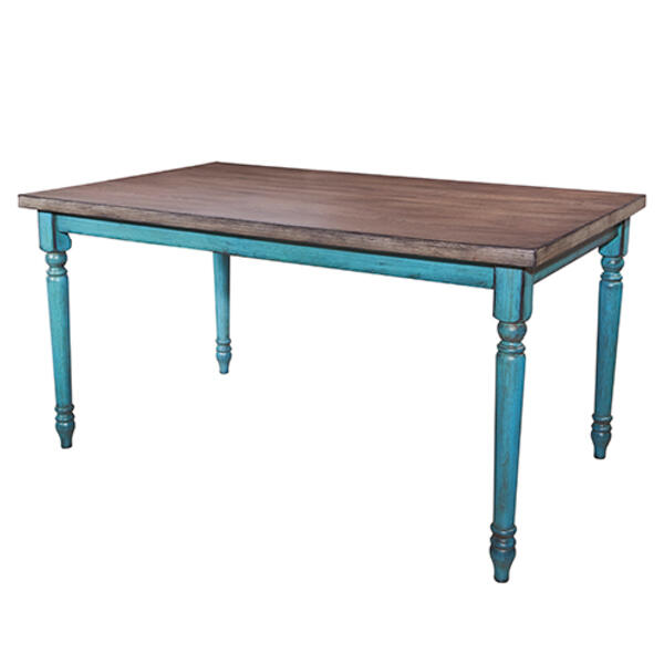 Linon Home Decor Willow Dining Table - Teal Blue - image 