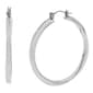 Steve Madden Large Silver Woven Twist Hoop Earrings - image 1