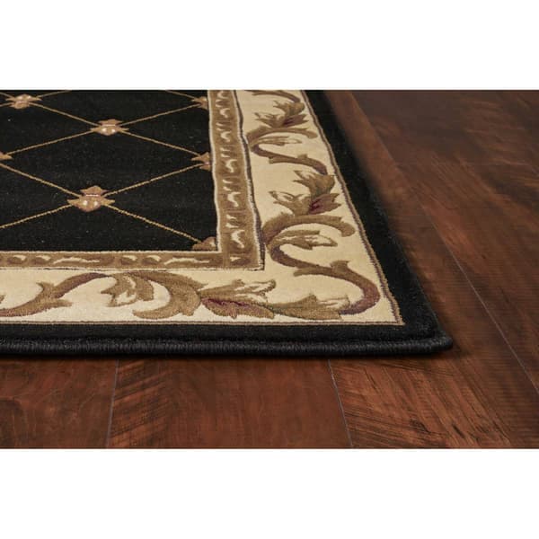 9th & Pike&#174; Fleur de Lis Diamond Border Area Rug