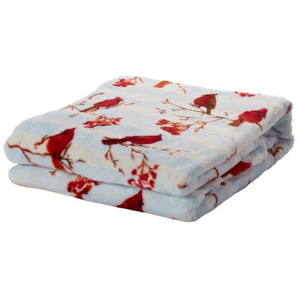 Ashley Cooper(tm) Cozy Cardinal Plush Throw - image 