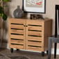 Baxton Studio Gisela Oak Brown Wood 2-Door Shoe Storage Cabinet - image 7