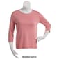 Plus Size Hasting & Smith 3/4 Sleeve Solid Open Crew Neck Tee - image 6