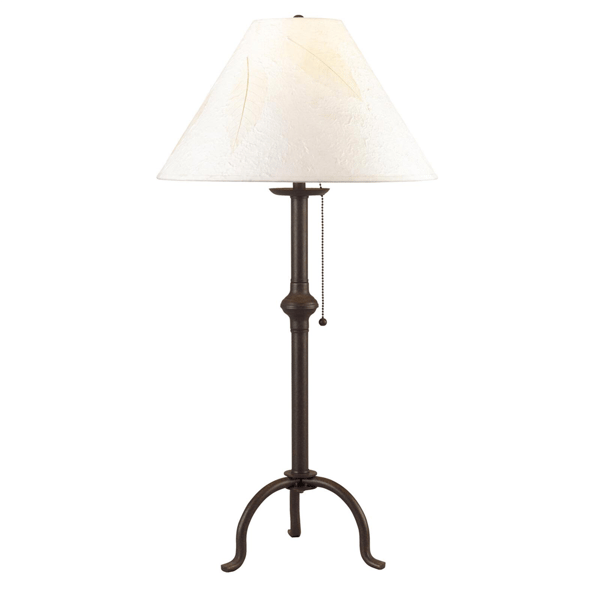 HomeRoots 32in. Black Table Lamp with Off White Empire Shade - image 