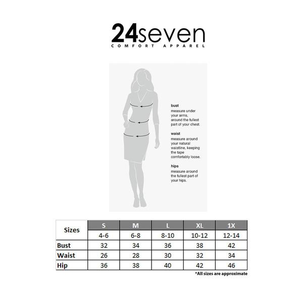 Womens 24/7 Comfort Apparel Geometric Floral Side Slit Maxi Dress