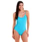 Juniors YMI&#40;R&#41; Solid Smocked One Piece Swimsuit - image 1