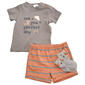 Toddler Boy Adley & Hudson Dog Graphic Top & Short Set w/ Socks - image 2